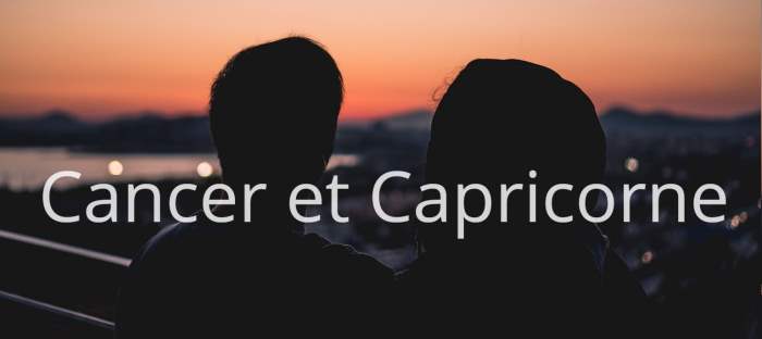 Homme Cancer et Femme Capricorne : Compatibilité amoureuse des signes astrologiques