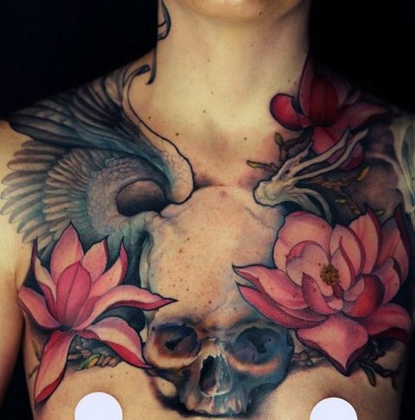 Que symbolise une fleur de lotus sur un tatouage?